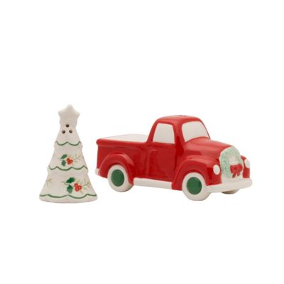 Pfaltzgraff - Winterberry Truck And Tree Salt And Pepper Set