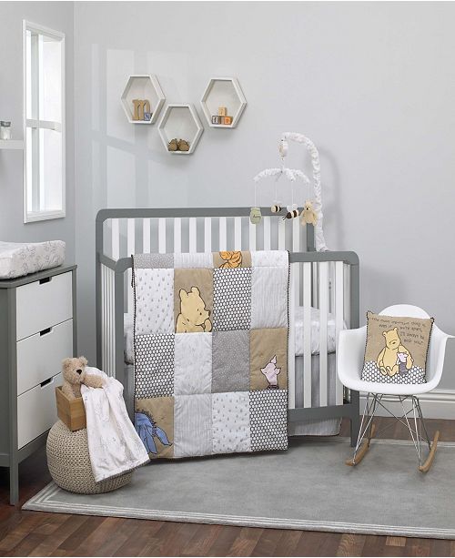 Disney A Day With Pooh 3 Piece Crib Bedding Set Reviews Bed In