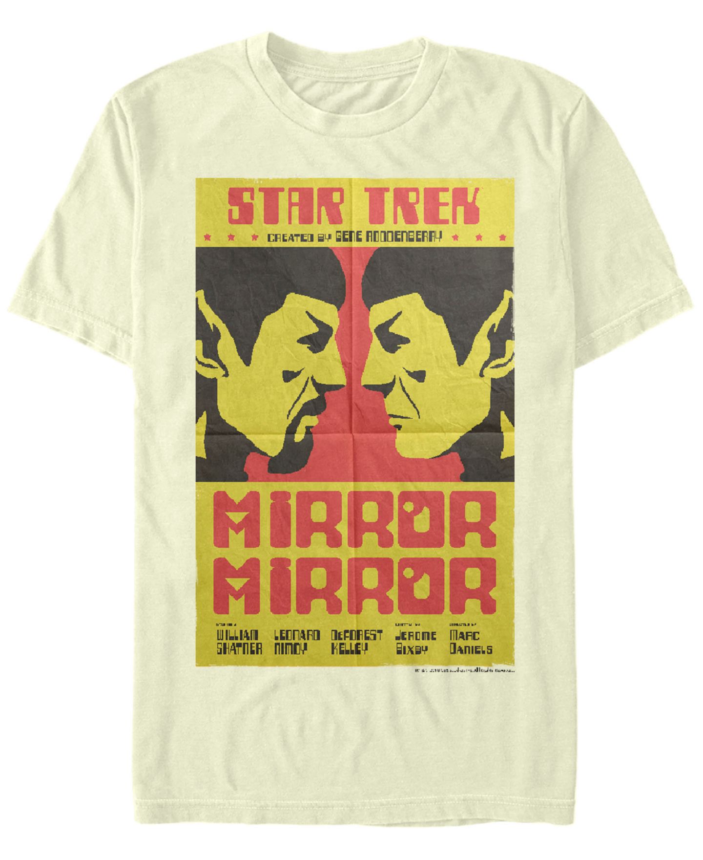 Мужская футболка Fifth Sun Star Trek The Original Series Spock Mirrored Image Short Sleeve, цвет: Натуральный — фото 1