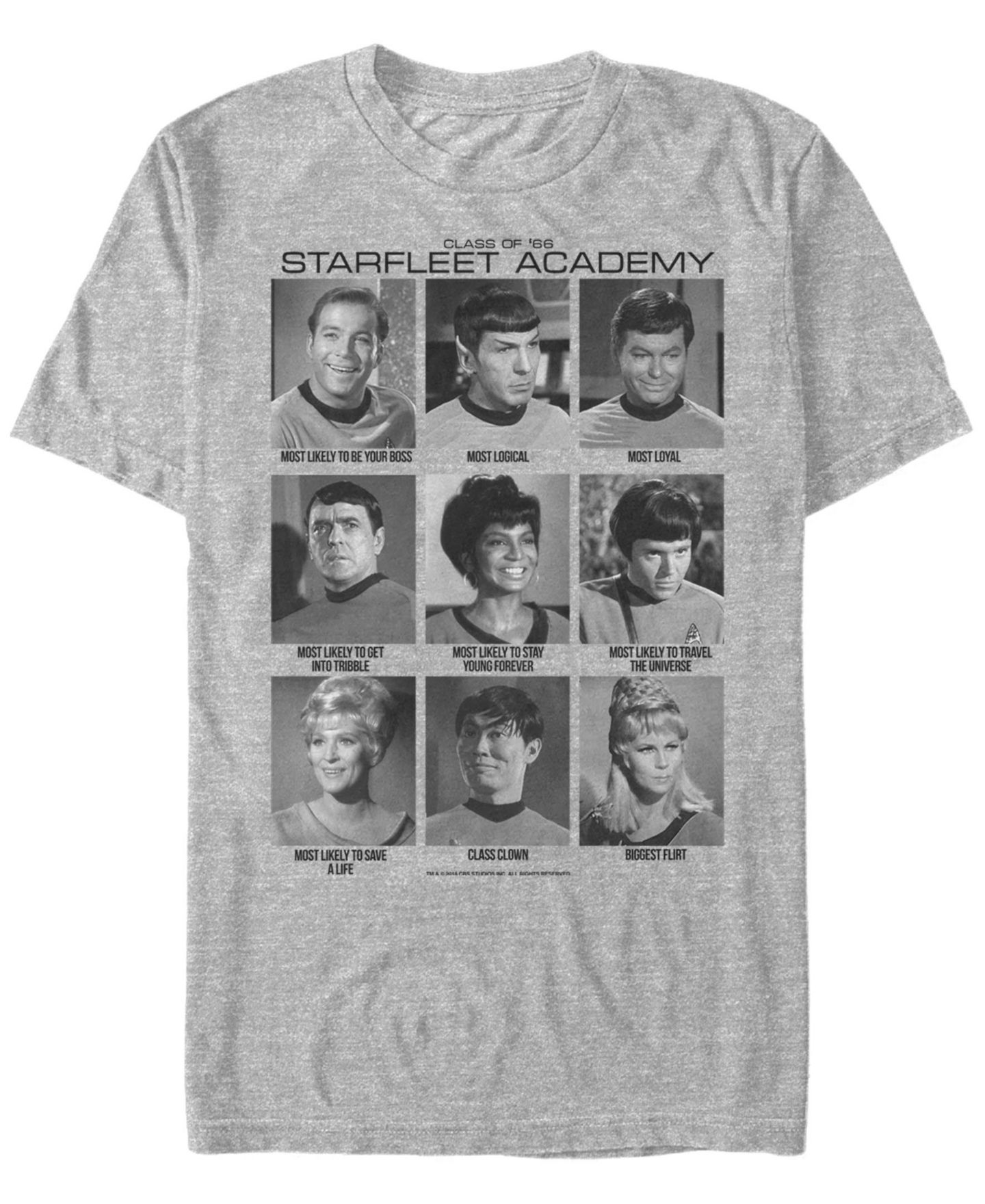 Мужская футболка Fifth Sun Star Trek The Original Series Starfleet Academy Most Likely To Short Sleeve, цвет: Athletic H — фото 1