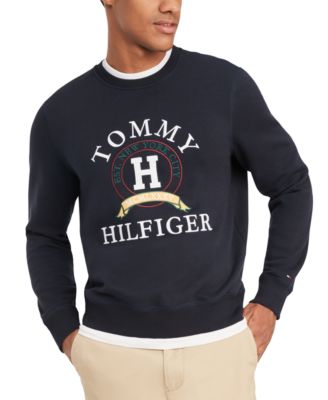 tommy hilfiger crew neck logo sweatshirt
