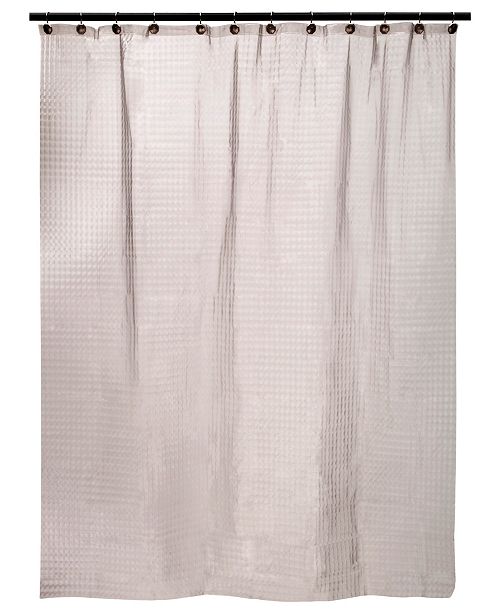 Kenney Medium Weight Mildew Resistant Embossed Shower Curtain