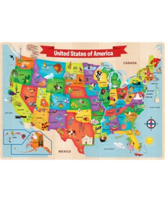 Masterpieces Usa Wood Map Puzzle