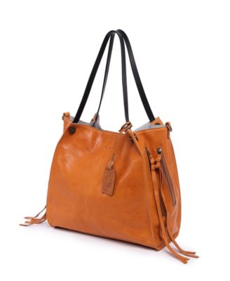 Daisy Large Leather Crossbody Tote Bag