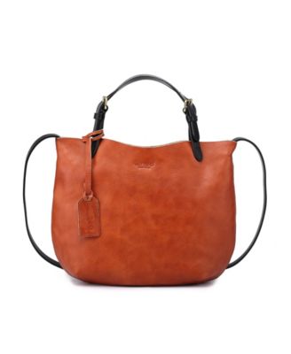 Women's Genuine Leather Dip Dye Tote