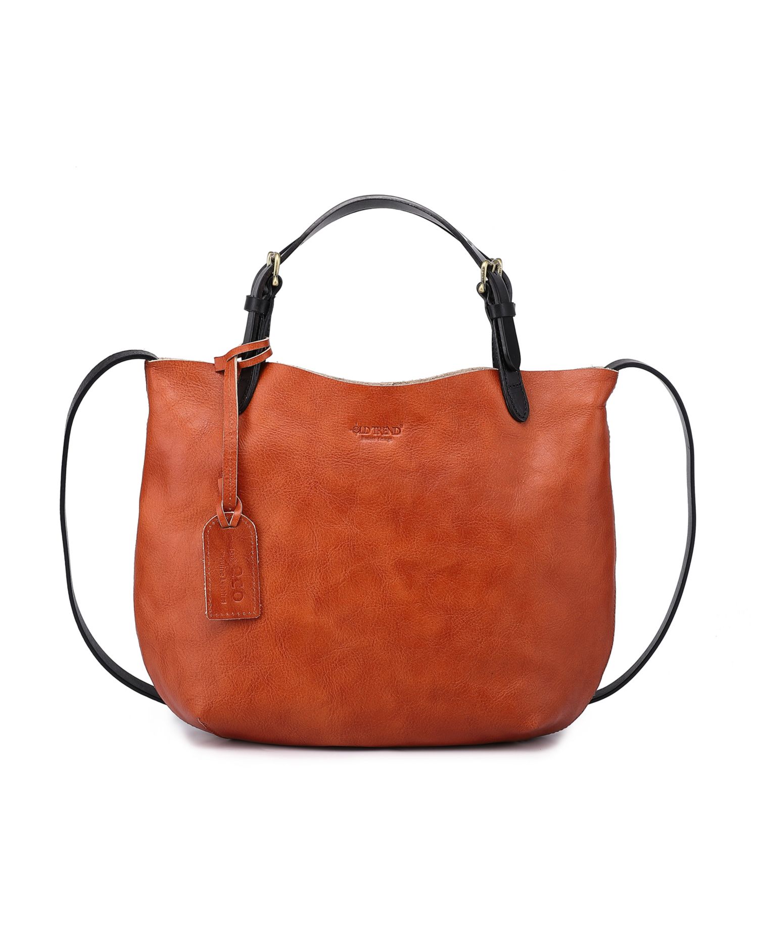 Dip Dye Mini Leather Crossbody Tote Bag