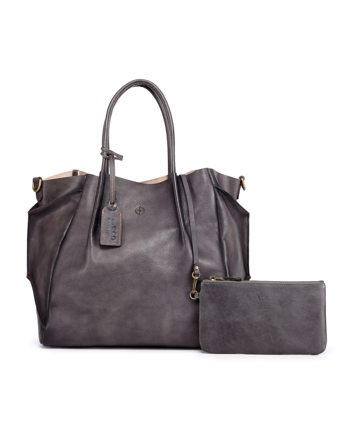 Women's Genuine Leather Sprout Land Tote Bag - Orchid