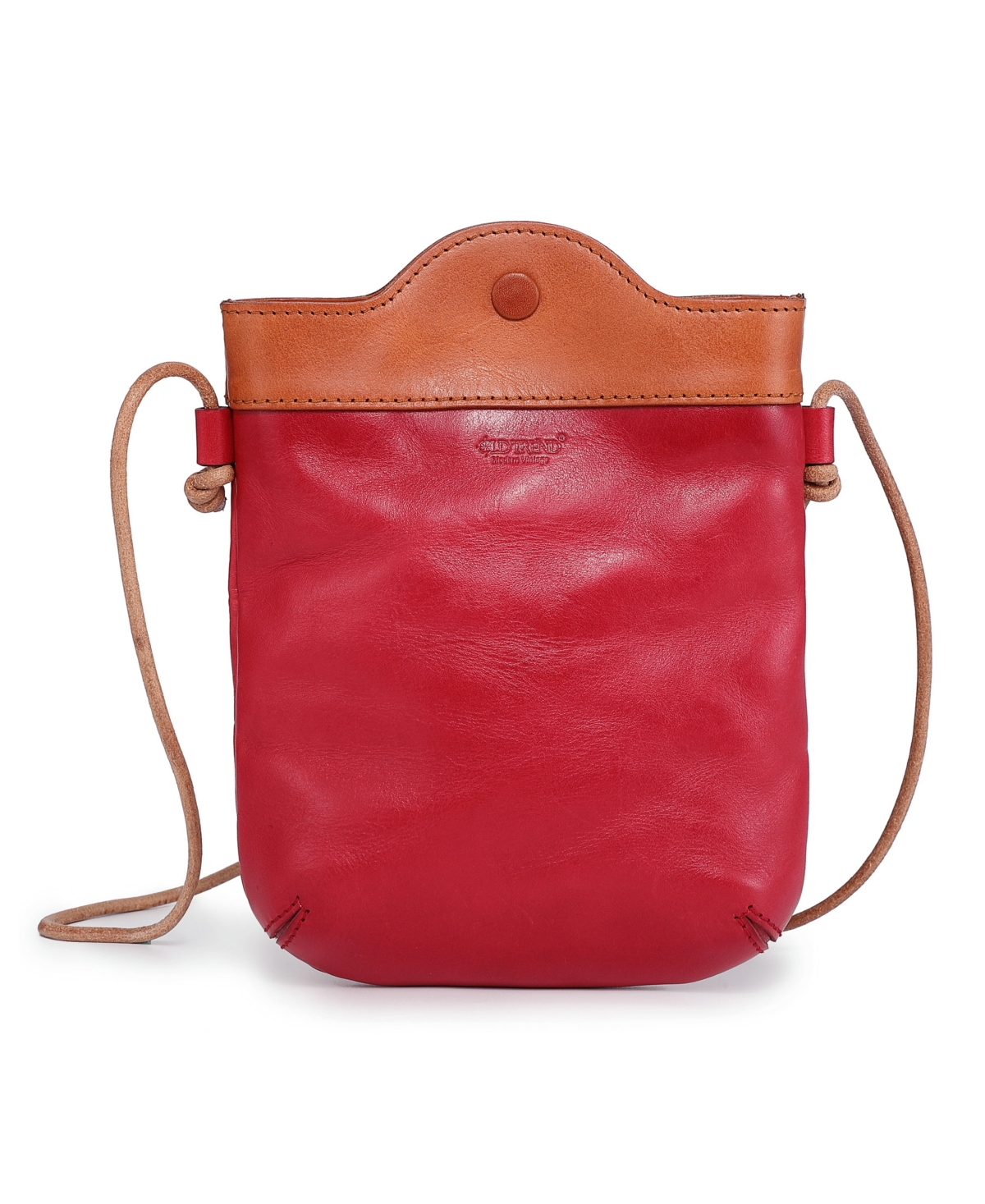 Women's Genuine Leather Out West Crossbody Bag - Red
