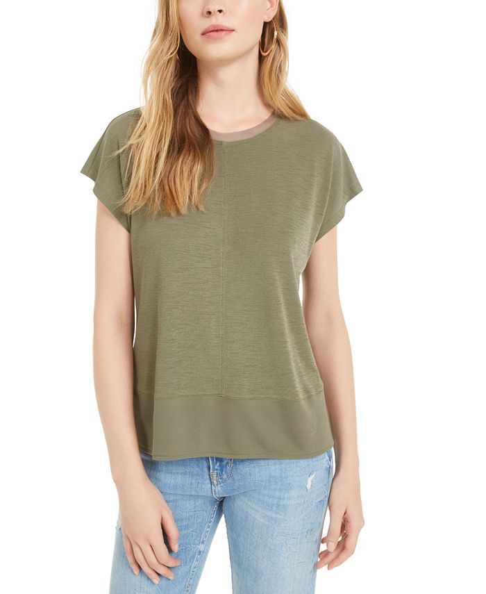 Bar III MixedMedia TShirt, Created for Macy's Macy's