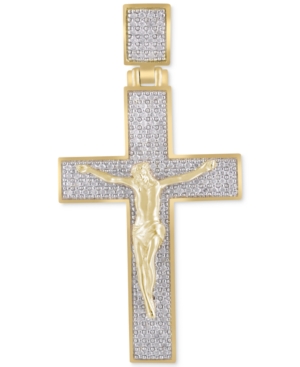 image of Men-s Diamond Crucifix Pendant (5/8 ct. t.w.) in 10k Gold