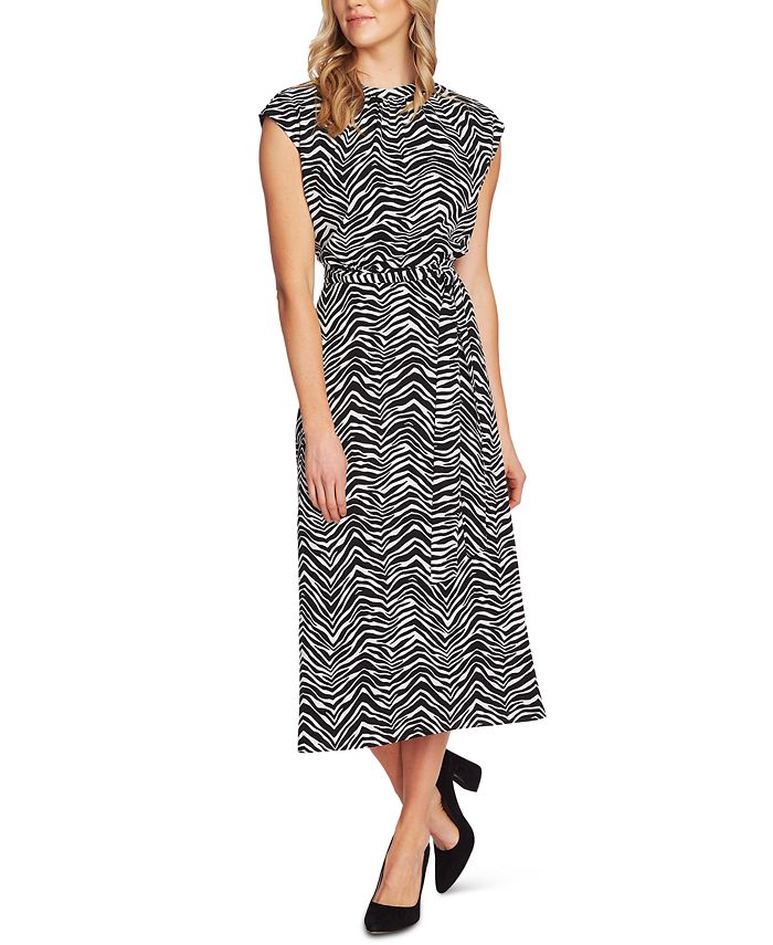 Vince Camuto Zebra Peaks Printed Dress - Macy's