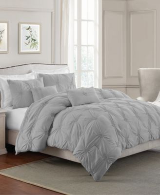 Floral Pintuck Comforter Set, Full/Queen