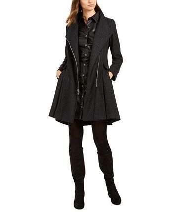 Guess asymmetrical 2025 skirted walker coat