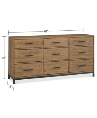 Furniture Gatlin 9 Drawer Dresser, Created for Macy's