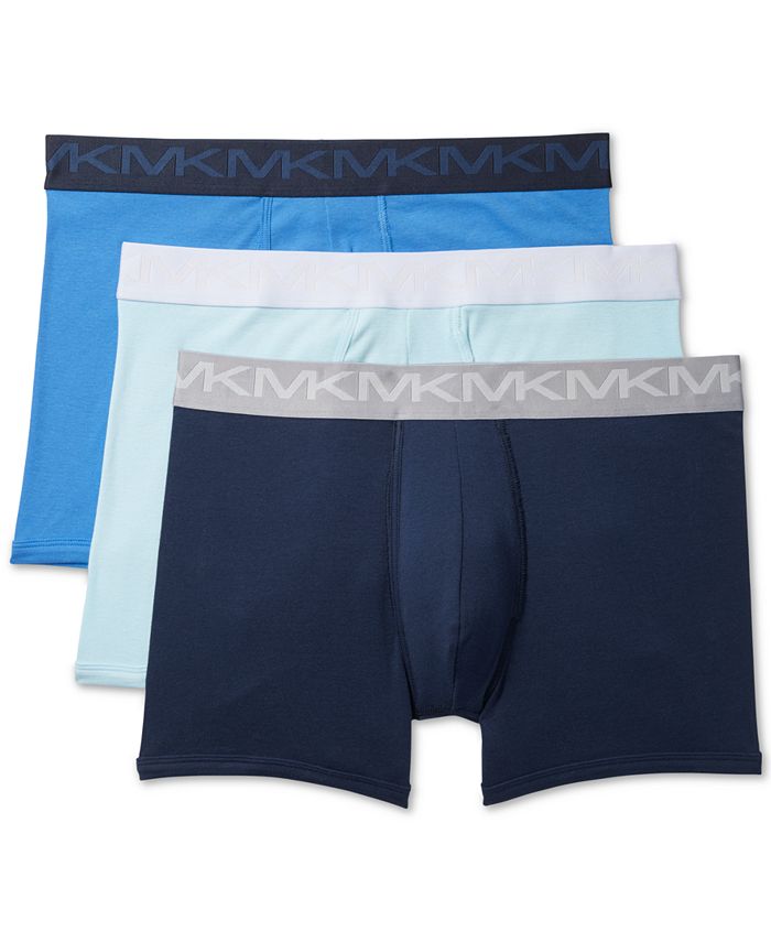 Michael Kors Men's 3 Pack Stretch Cotton Boxer Brief Navy Size Small