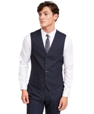 INC International Concepts - Men's Slim-Fit Micro Check Suit Vest