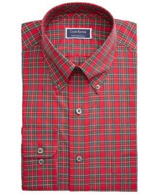 macy's red dress shirt