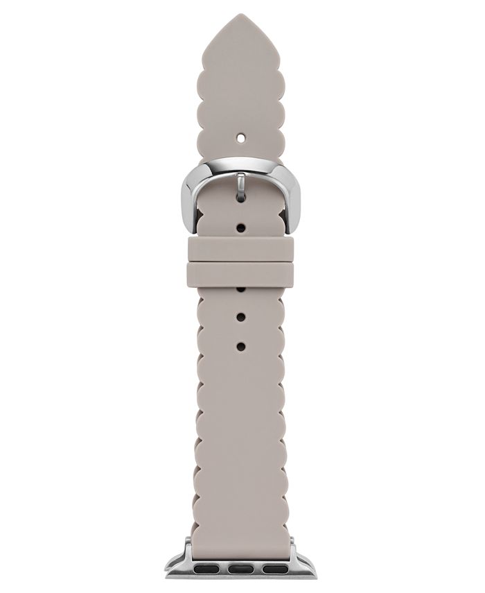 kate spade new york Women's Interchangeable Taupe Scalloped Silicone Apple  Watch Strap 38mm/40mm & Reviews - All Fashion Jewelry - Jewelry & Watches -  Macy's
