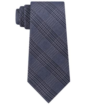 Calvin Klein - Men's Graphite Classic Plaid Tie
