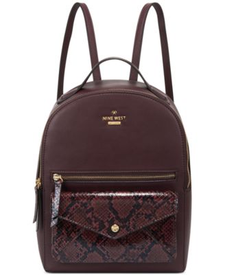 nine west leather backpack purse