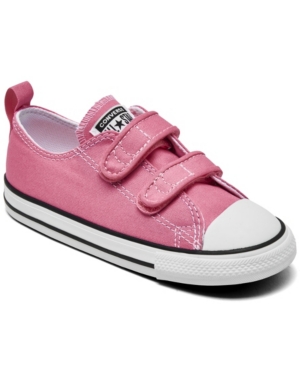 Shop Converse Toddler Girls Chuck Taylor All Star 2v Ox Stay-put Closure Casual Sneakers From Finish Line In Pink