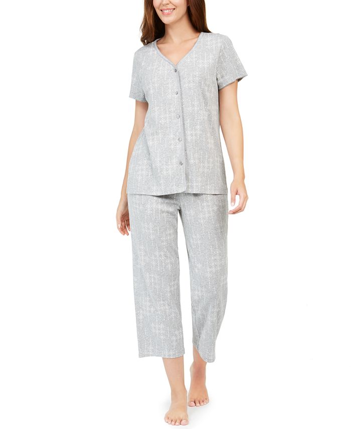 Charter Club Women's Printed Pajama Set, Created for Macy's & Reviews