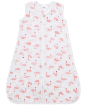 image of aden by aden + anais Baby Girls Flamingo Printed Cotton Sleeping Bag