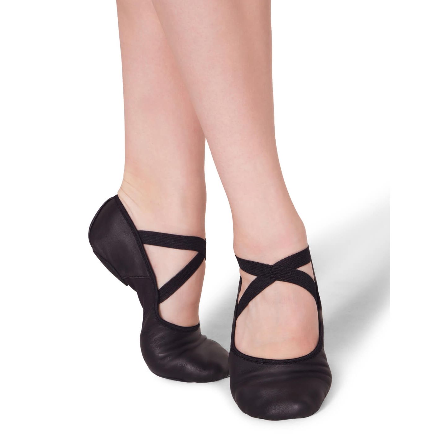 Обувь Capezio Hanami Leather Ballet Shoe, цвет: Чёрный — фото 6