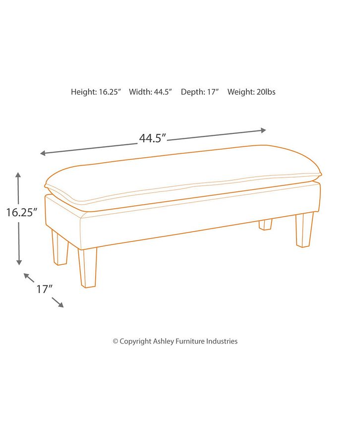 Signature Design By Ashley Ashley Furniture Arrowrock Accent Bench Macy's