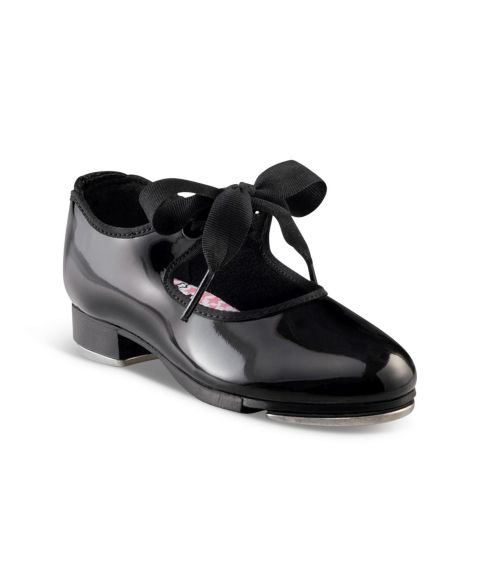 Обувь Capezio Jr. Tyette Tap Shoe для девочек, цвет: Чёрный лаковый