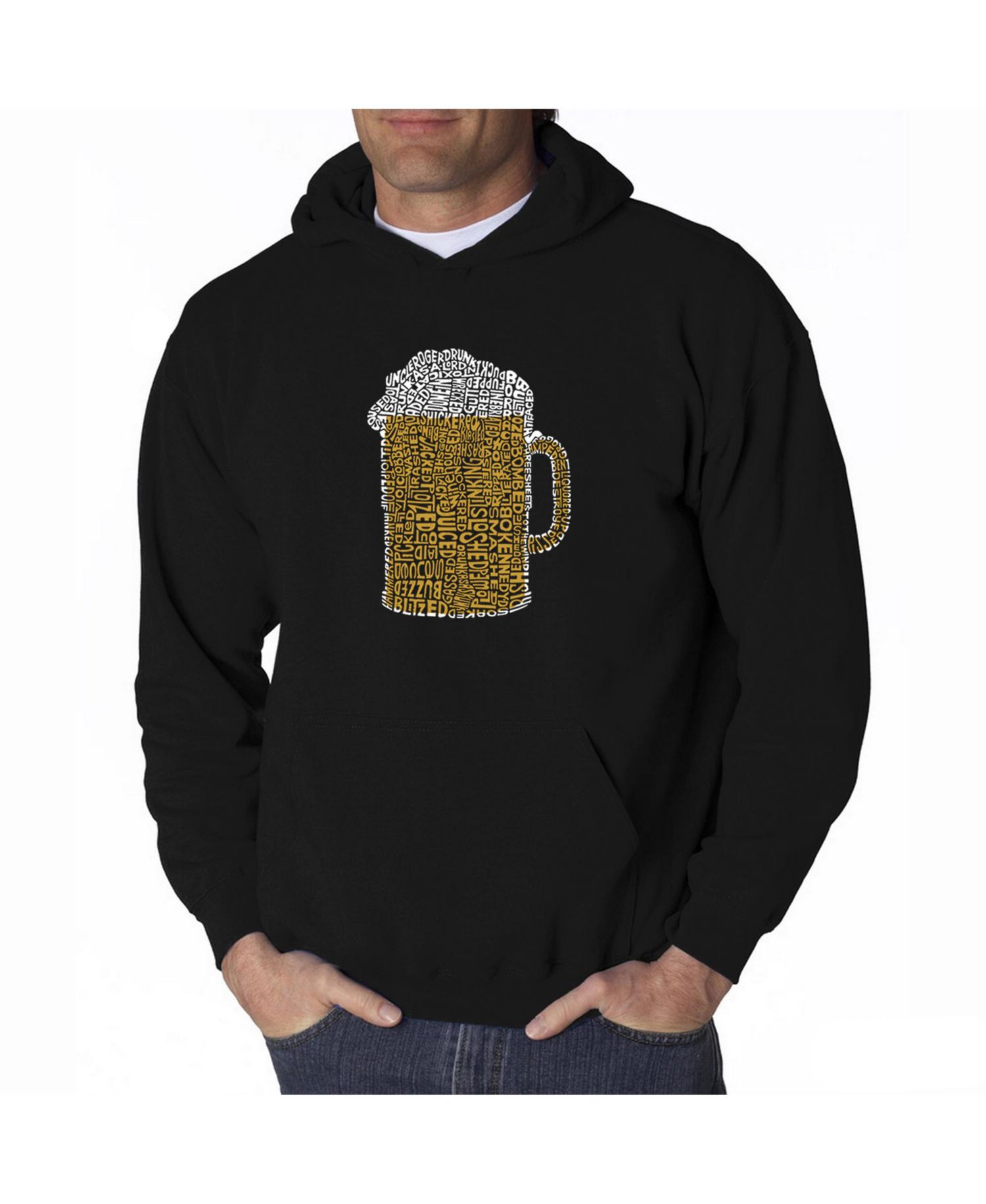 Men's Word Art Hooded Sweatshirt - Slang Terms For Being Wasted
