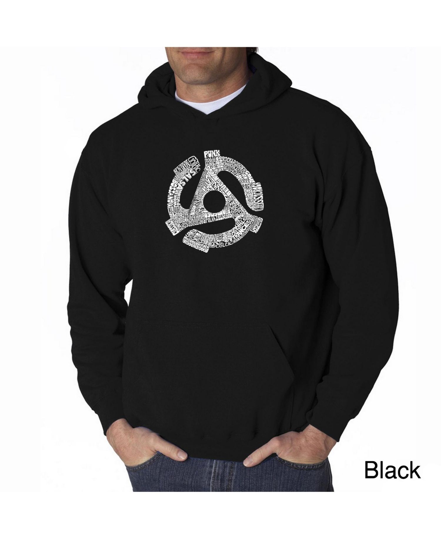 Men's Word Art Hoodie - Record Adapter