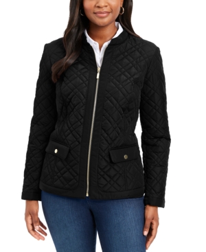 image of Charter Club Quilted Mandarin-Collar Jacket, Created for Macy-s