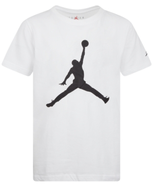 Shop Jordan Big Boys Jumpman Logo Graphic T-shirt In White