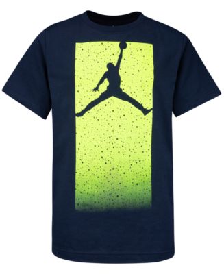 Jordan Big Boys Cotton Glow-In-The-Dark Jumpman Logo T-Shirt - Macy's