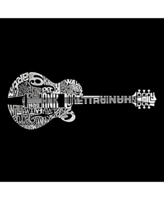 Men's Word Art Hooded Sweatshirt - Country Guitar