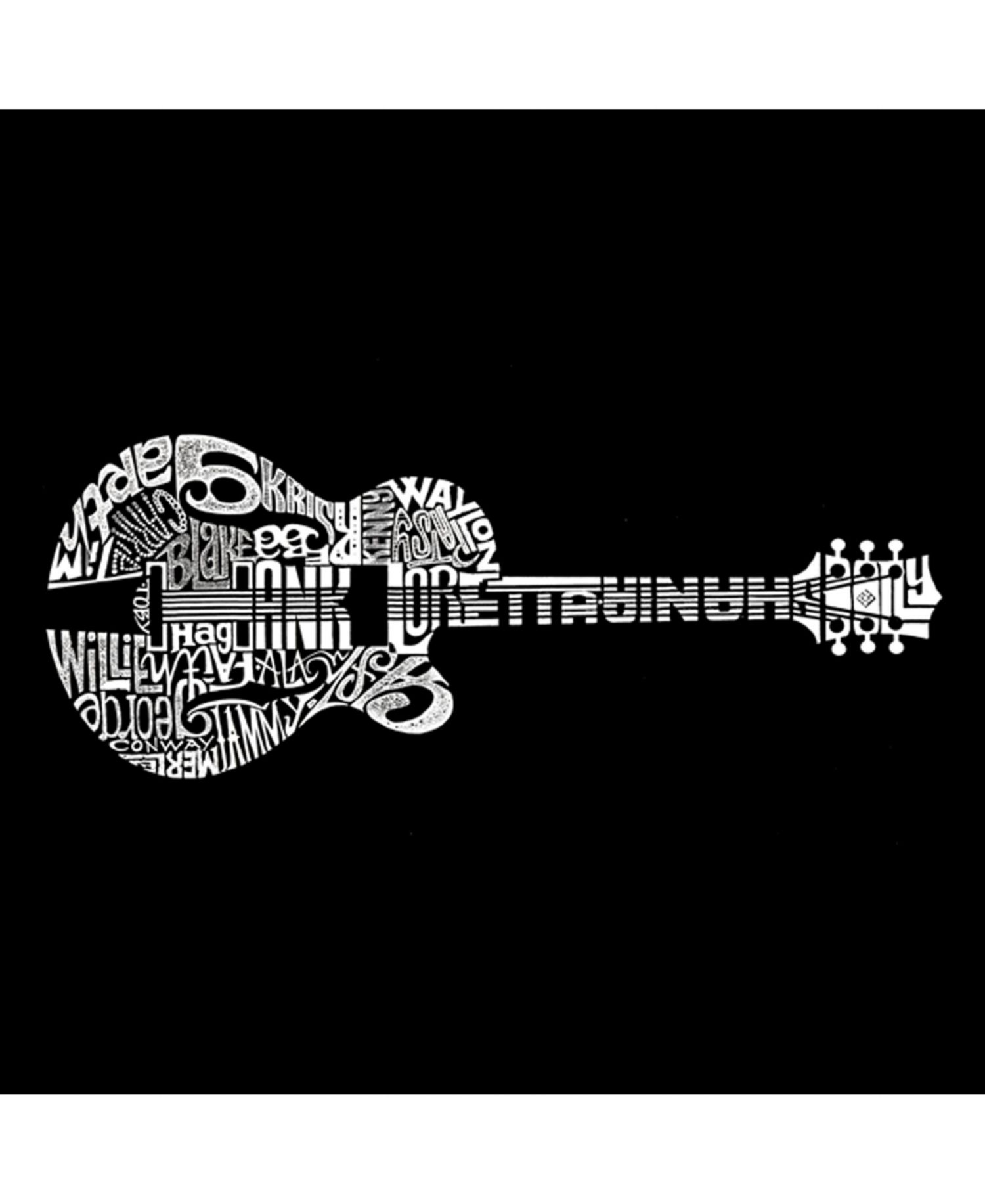 Men's Word Art Hooded Sweatshirt - Country Guitar