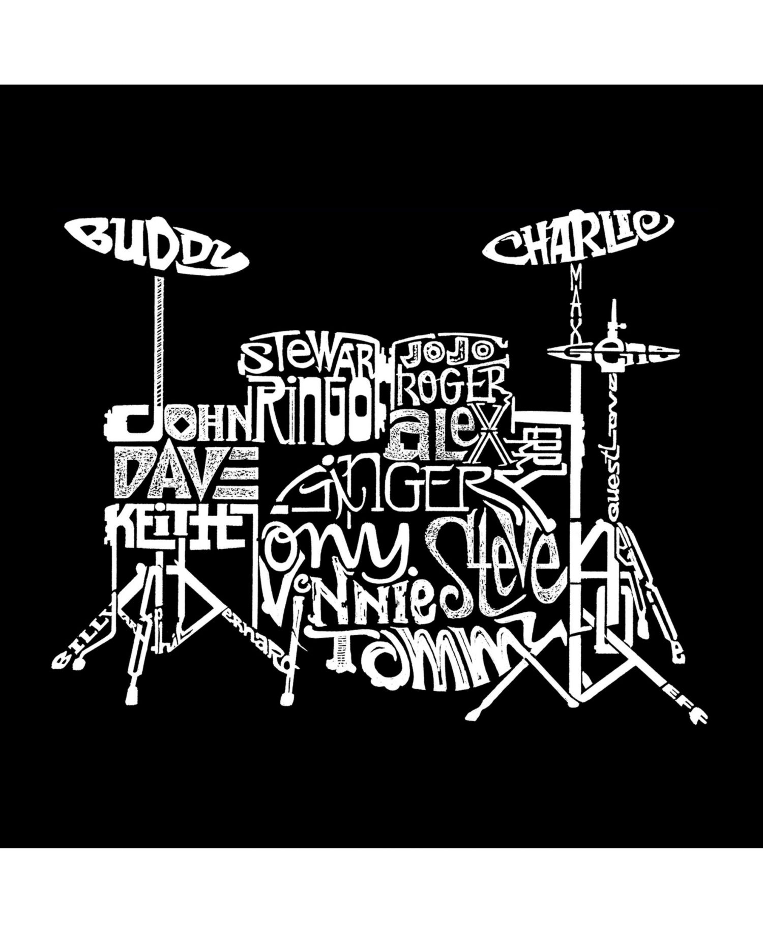Men's Word Art Hoodie - Drums