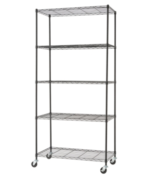 Trinity Basics 5-Tier Wire Shelving Rack with Nsf Includes Wheels