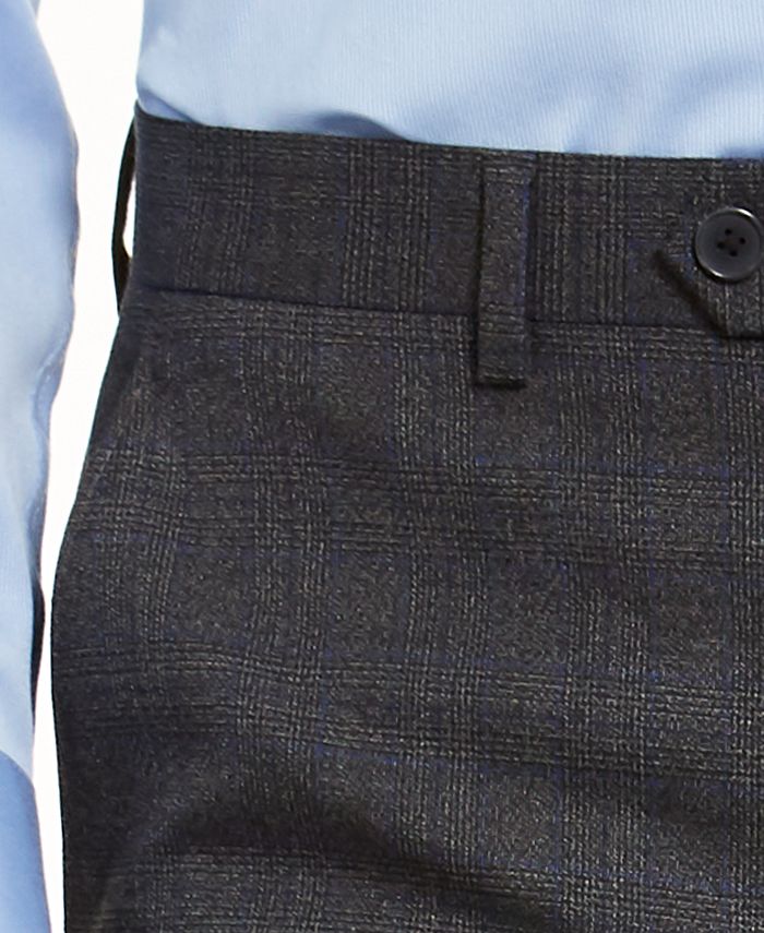 Calvin Klein Men's Skinny-Fit Infinite Stretch Plaid Dress Pants - Macy's