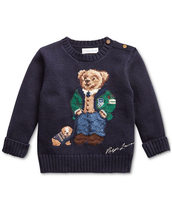 Polo Ralph Lauren Baby Boys Cotton Bear Sweater & Reviews Sweaters