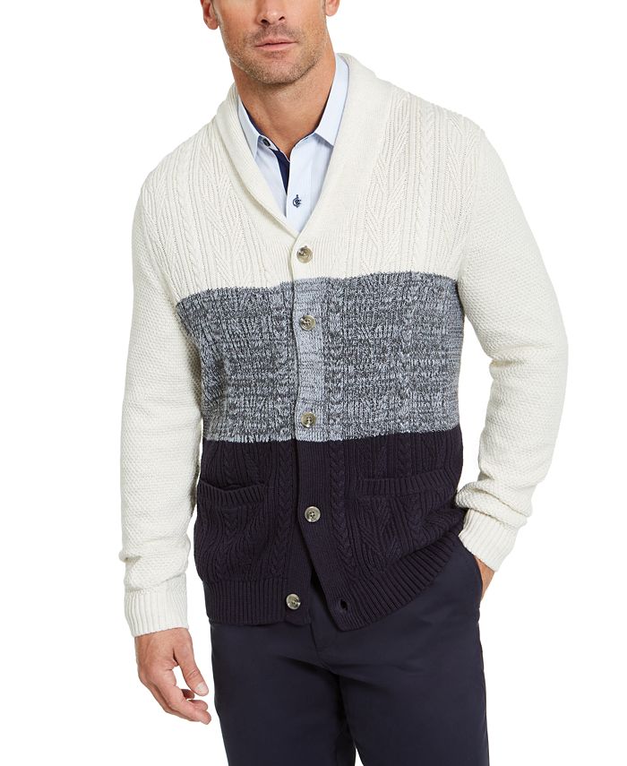 Tasso elba sweater outlet shawl collar pullover