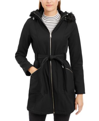 guess hooded toggle coat