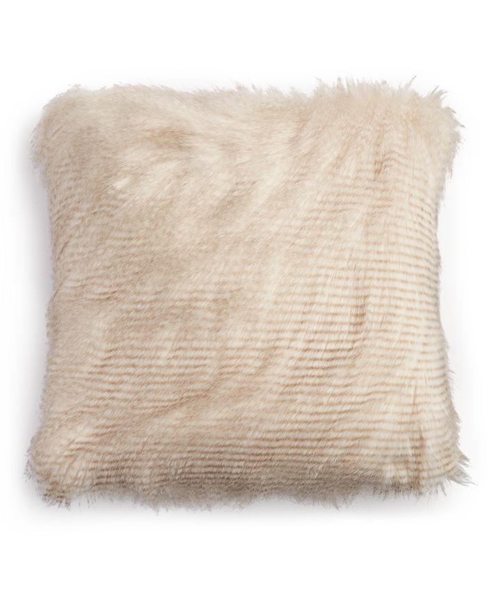 Martha Stewart Collection Longhair Faux Fur 20" x 20" Decorative Pillow