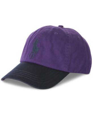 purple polo cap