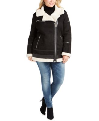 macy's calvin klein plus size coats