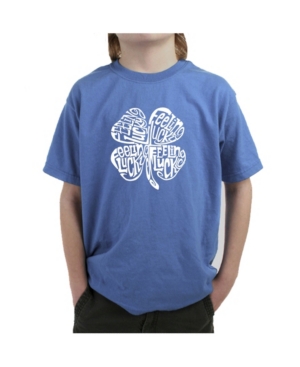 La Pop Art Boy's Word Art T-Shirt - Feeling Lucky