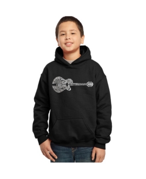 La Pop Art Boy's Word Art Hoodies - Country Guitar