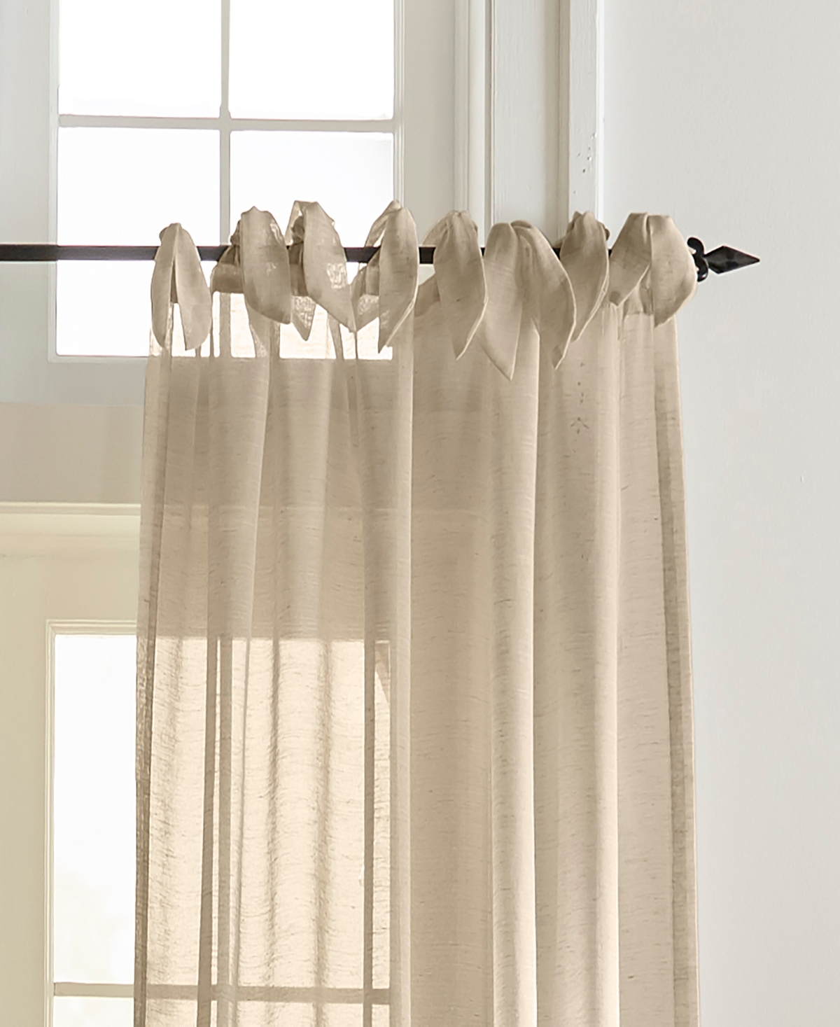 Elrene Home Fashions Vienna Tie-Top Sheer Window Curtain