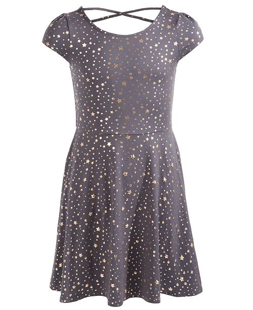 Epic Threads Big Girls Metallic Star Print Dress Created For Macy S